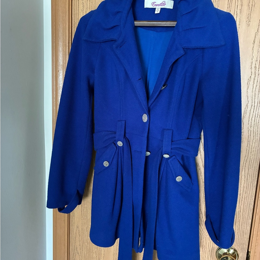 Emmelee for F.C. Vibrant Blue Trench Coat